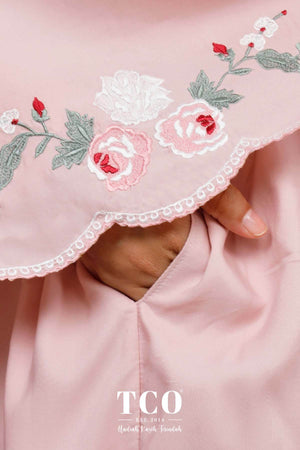 Telekung Pearl Rosabella in Pinky Blush