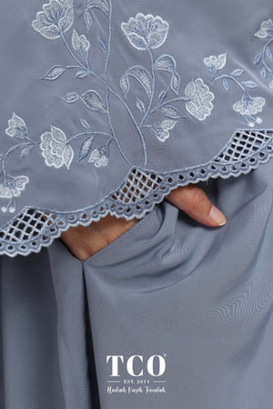 Telekung Windy Luxe in Icy Gray