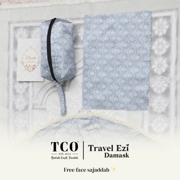 Telekung Travel Ezi Damask in Brown