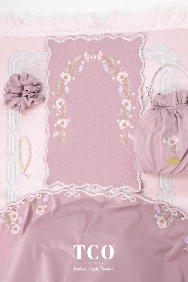 [LIMITED] Telekung Blossom Luxe in Dusty Mauve