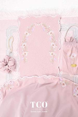Telekung Blossom Luxe in Dusty Rose