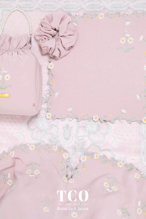 Telekung Daisy Luxe in Dusty Rose