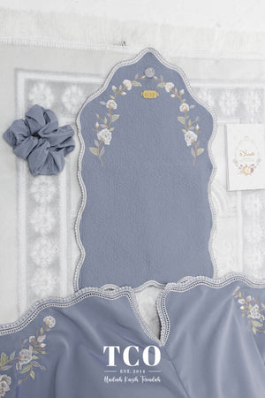 Telekung Kameela Luxe in Icy Gray