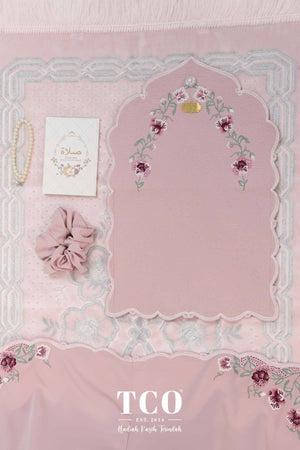 Telekung Mekar Luxe in Dusty Rose