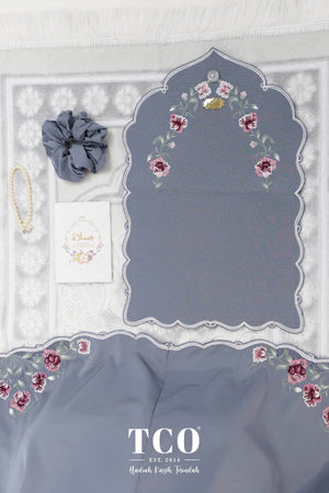 Telekung Mekar Luxe in Icy Gray