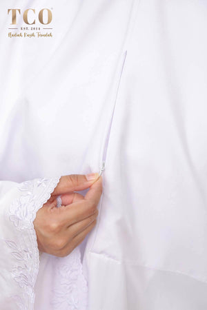 Nawa Mini Telekung in Pure White