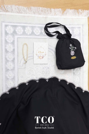 Telekung Pearl Ratna in Classic Black