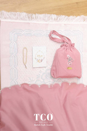 Telekung Pearl Ratna in Pastel Rose