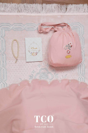 Telekung Pearl Ratna in Pinky Blush