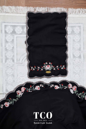 Telekung Pearl Rosabella in Classic Black