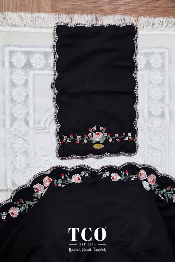 Telekung Pearl Rosabella in Classic Black
