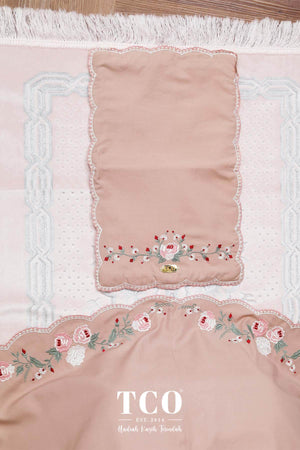 Telekung Pearl Rosabella in Creamy Mocha