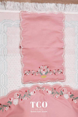 Telekung Pearl Rosabella in Pastel Rose