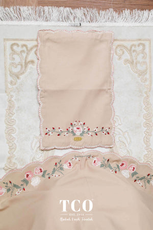 Telekung Pearl Rosabella in Sandy Latte