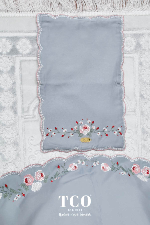 Telekung Pearl Rosabella in Smoky Bluish