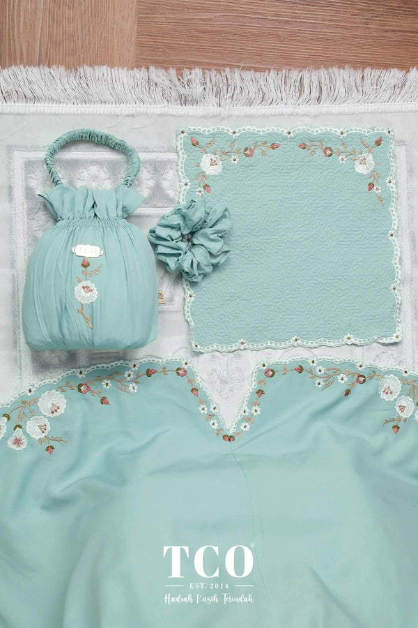 Telekung Pearl Yasmine in Dusty Sky