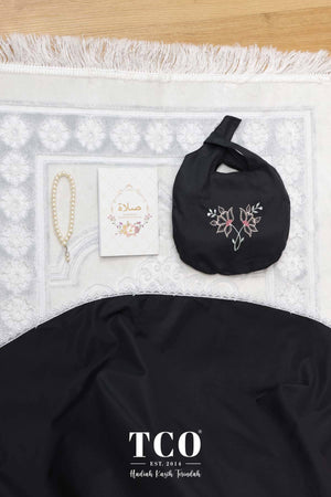 Telekung Salma in Black