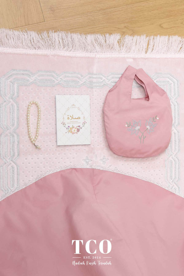 Telekung Salma in Dusty Pink