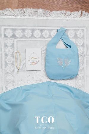Telekung Salma in Light Aqua