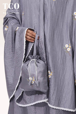 Telekung Travel Daizie in Light Gray