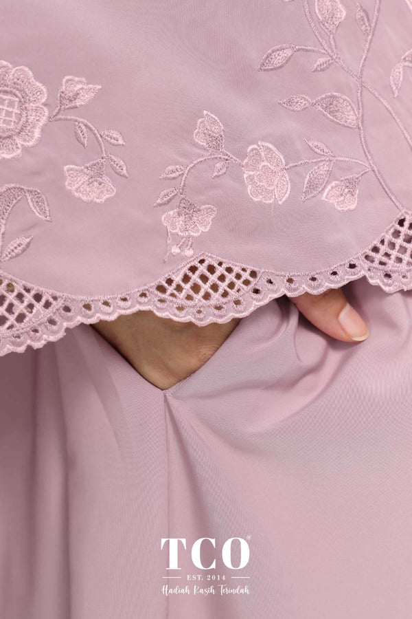 Telekung Windy Luxe in Dusty Mauve