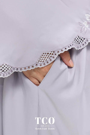 Telekung Windy Luxe in Gray Lilac