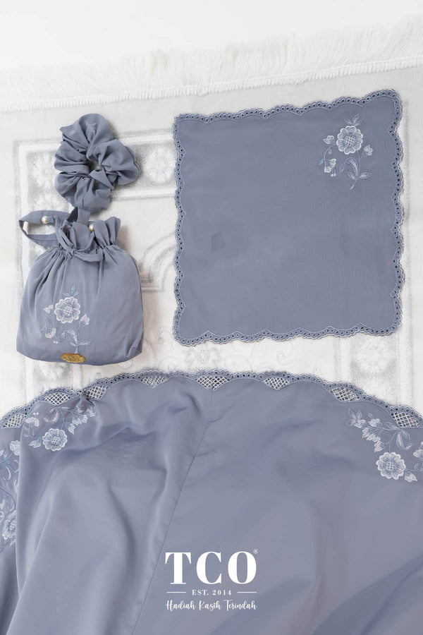 Telekung Windy Luxe in Icy Gray