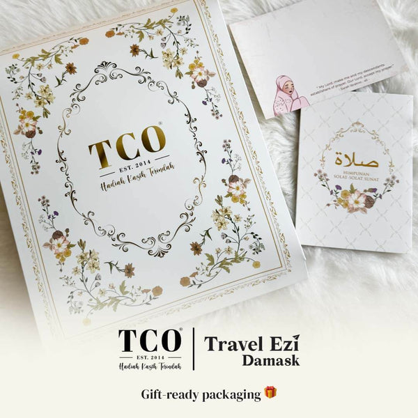 Telekung Travel Ezi Damask in Brown