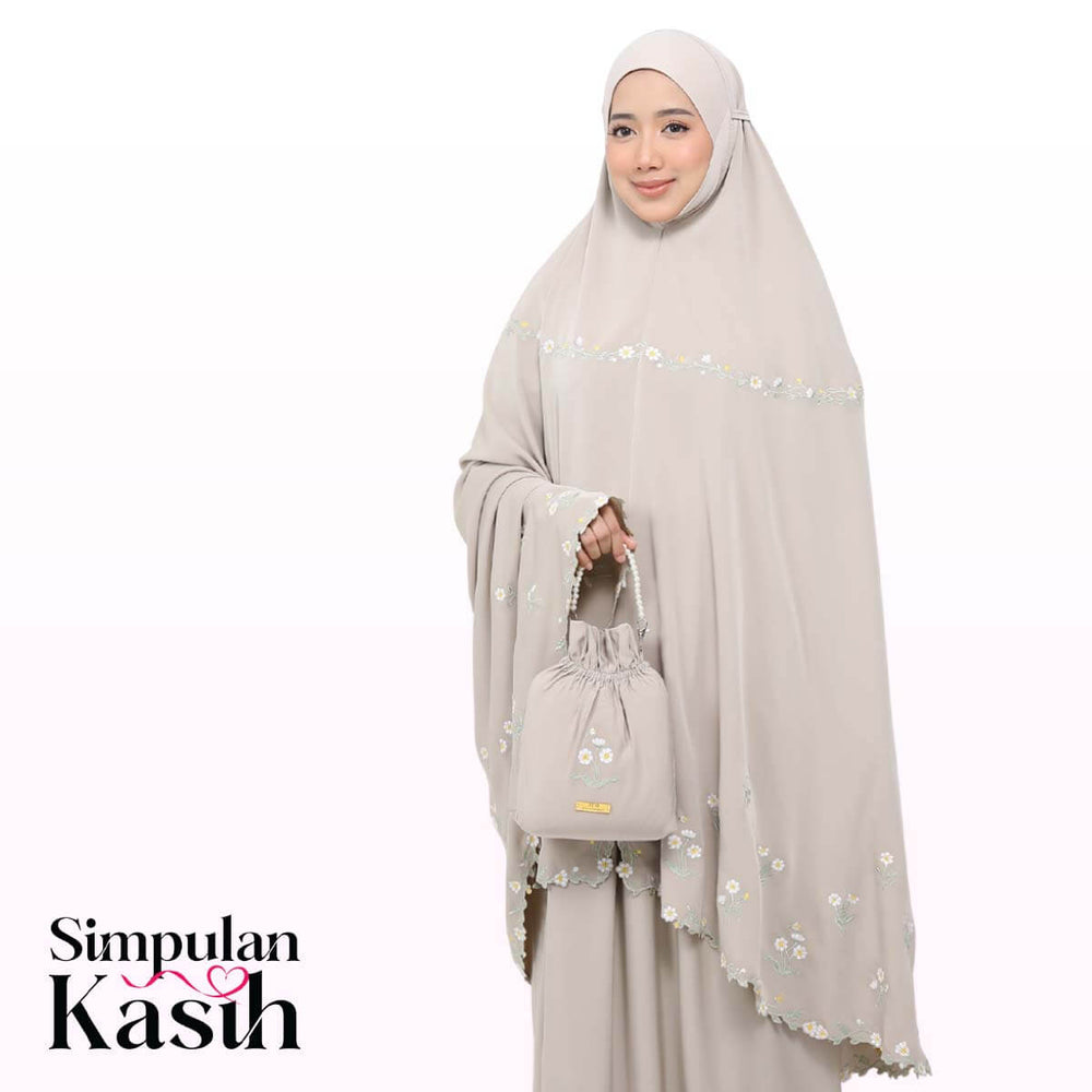 Telekung Daisy Luxe in Hazel Wood