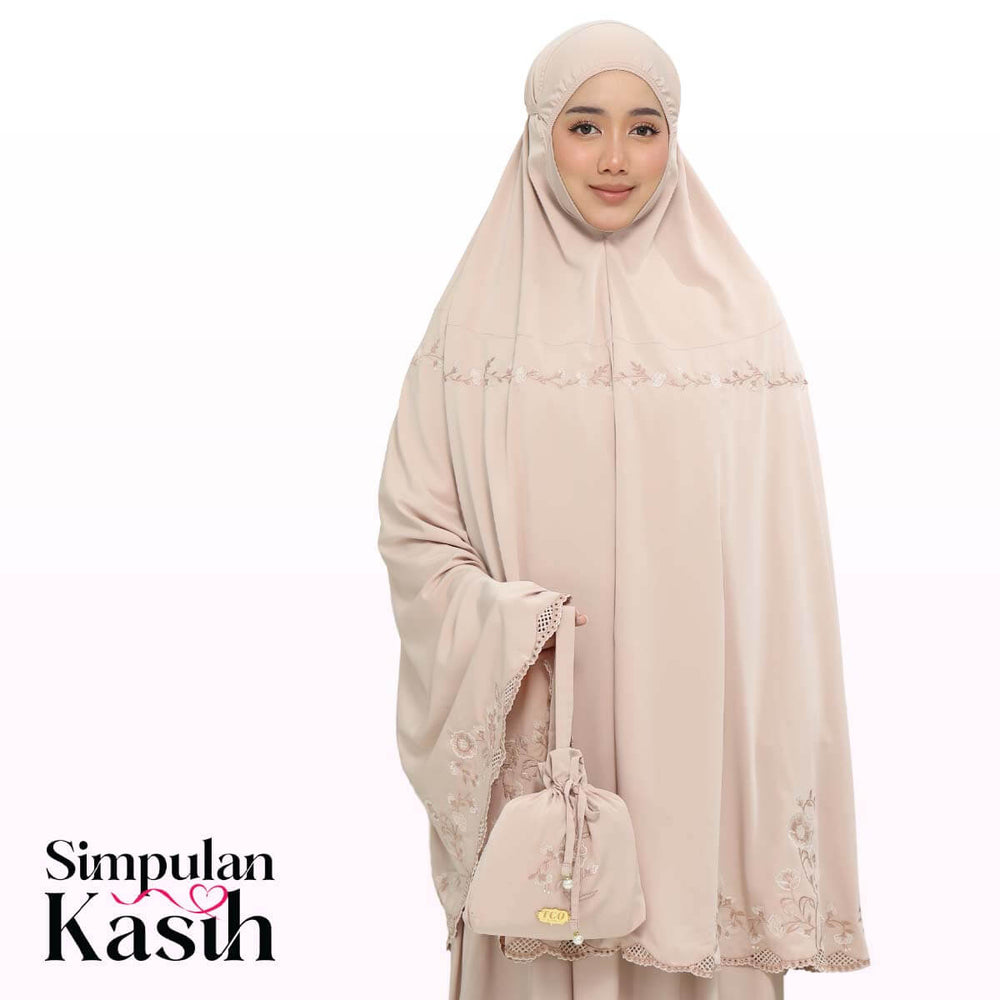 Telekung Windy Luxe in Almondy Latte