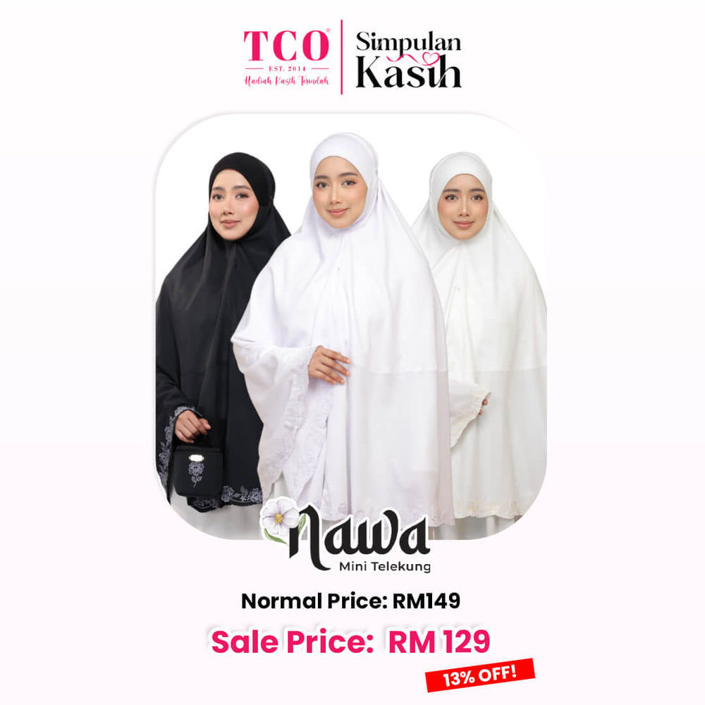 Nawa Mini Telekung in Black