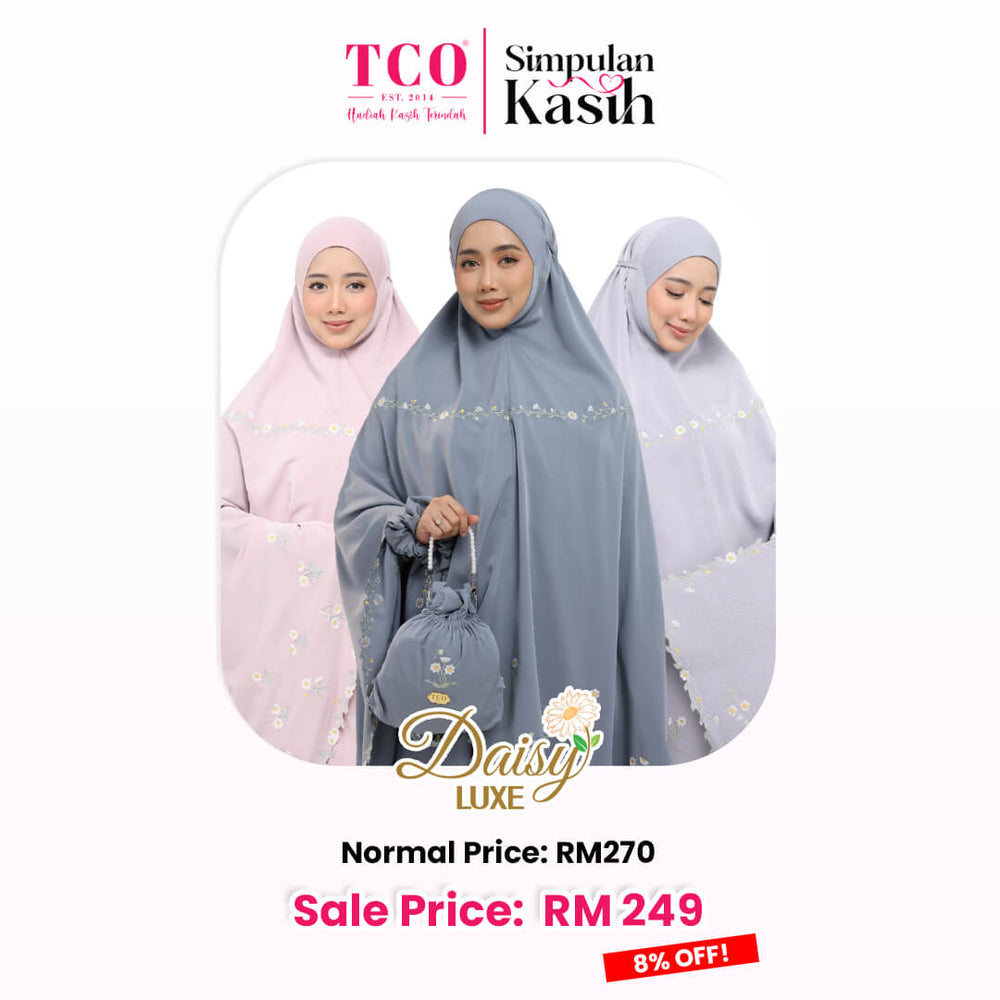Telekung Daisy Luxe in Off White