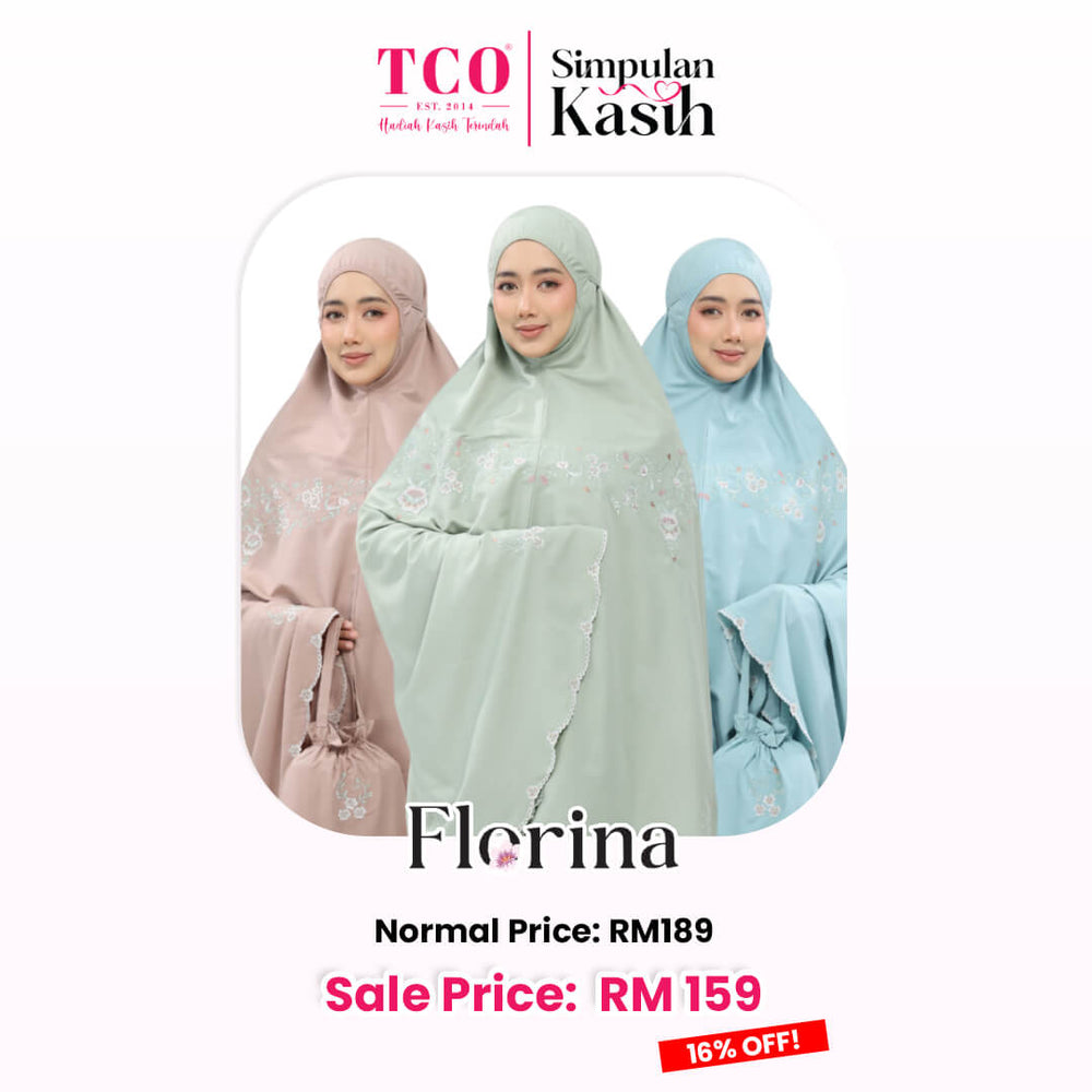Telekung Florina in Caramel