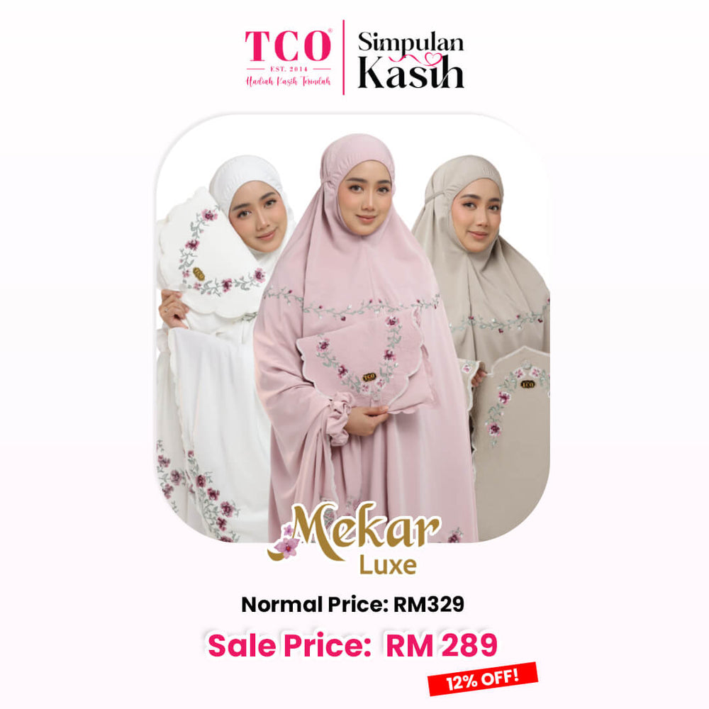 Telekung Mekar Luxe in Off White