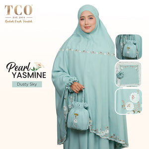 Telekung Pearl Yasmine in Dusty Sky