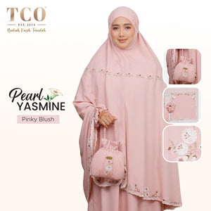 Telekung Pearl Yasmine in Pinky Blush