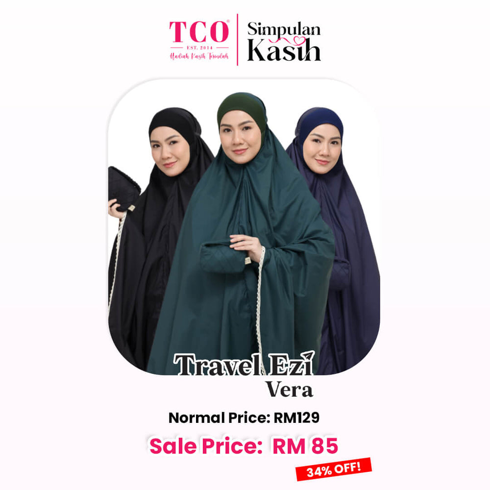 Telekung Travel Ezi Vera in Brown